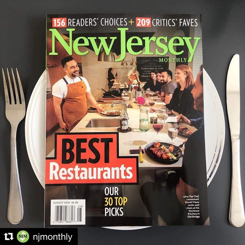 cover of New Jersey Monthly Magazine's Top 30 Best Restaurants