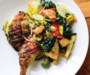 roasted chicken with summer vegetables
