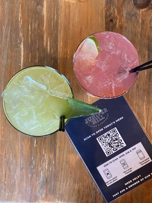 drinks with digital menu